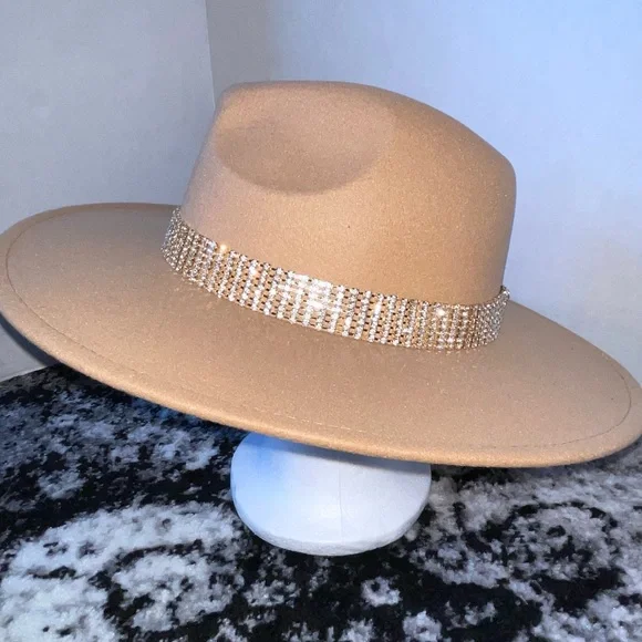 Unisex Rhinestone Band Western Hat for a day, evening out, Rodeo, for fun! - Picture 2 of 12